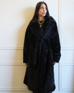 FAUX FUR MIDI WITH BUTTON AND BELT 5508 - Image 3