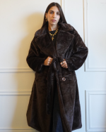 FAUX FUR MIDI WITH BUTTON AND BELT 5508 - Image 3