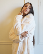 FAUX FUR MIDI WITH BUTTON AND BELT 5508 - Image 2