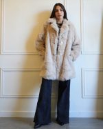 FAUX FUR MIDI WITH BUTTONS 5509