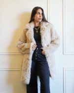 FAUX FUR MIDI WITH BUTTONS 5509 - Image 2