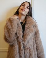 FAUX FUR MIDI WITH BUTTONS 5509 - Image 2