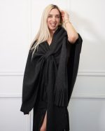 CAPE WITH FRINGED 5519