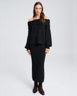 MIND MATTER CARAMEL KNITTED SKIRT MML25-02-09-057