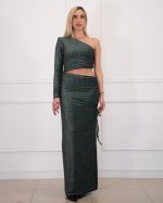 PONYTAILS EMERALD MAXI DRESS PFW2620