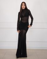 PONYTAILS PENELOPE MAXI NET DRESS PFW2621 - Image 3