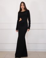 PONYTAILS BEATRICE CUT OUT MAXI DRESS PFW2622